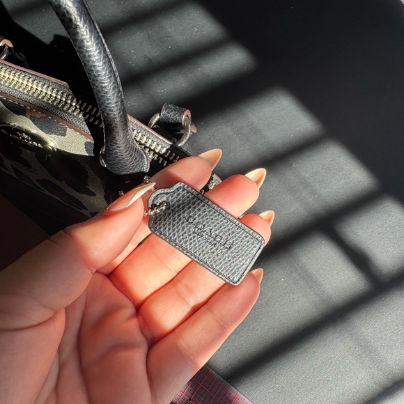 COACH | Mini Cora Ocelot Leopard Satchel - Picture 8 of 9